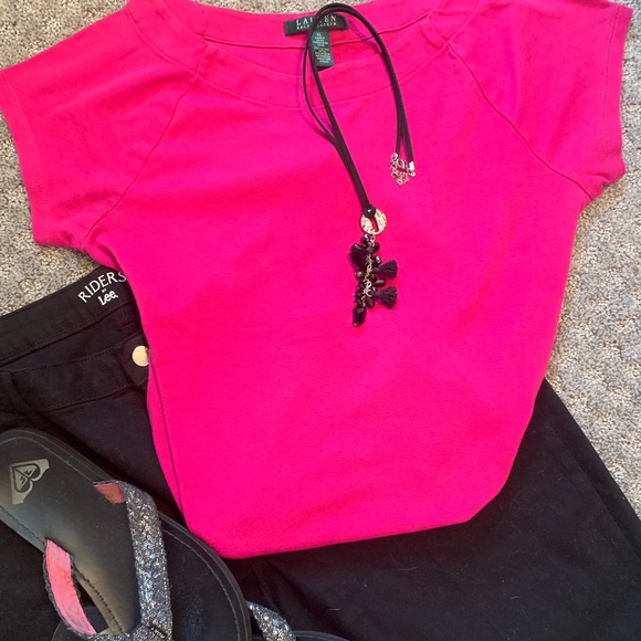 Ralph Lauren Tops - 🛑Lauren XL cap Sleeve T-shirt excellent condition